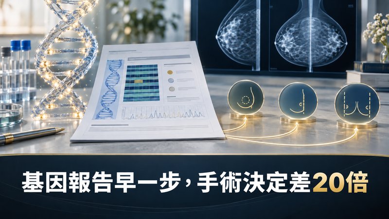 【專題報導】基因報告早一步,手術決定差20倍
